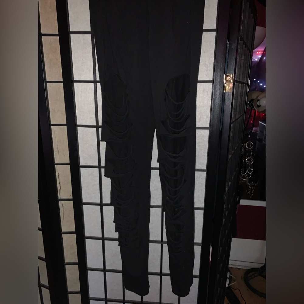 Dollskill Shredded Black Leggings